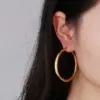 Wholesale PVD Coated 18K Gold Plated Geometric Stainless Steel Fashion Waterproof Non Tarnish Earrings