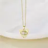 Water Plating Vacuum Plating Real Gold Plated 18K Gold Christmas Tree Heart Shape Flower 304 Stainless Steel Titanium Steel Korean Style Waterproof Non Tarnish 201 Stainless Steel Pendant Necklace