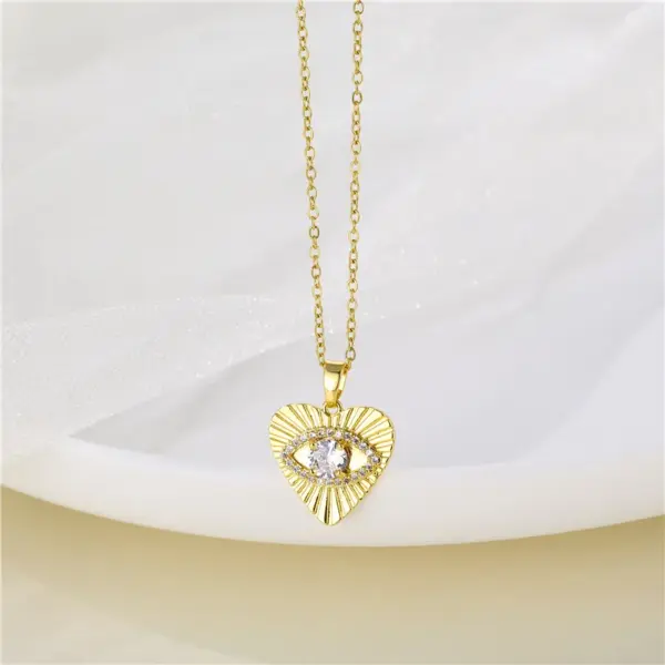 Water Plating Vacuum Plating Real Gold Plated 18K Gold Christmas Tree Heart Shape Flower 304 Stainless Steel Titanium Steel Korean Style Waterproof Non Tarnish 201 Stainless Steel Pendant Necklace