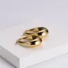 Wholesale PVD Coated 18K Gold Plated Water Droplets Stainless Steel French Style Waterproof Non Tarnish Earrings