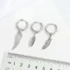 Wholesale Fashion Feather Plating 201 Stainless Steel Alloy No Inlaid Earrings