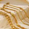 Wholesale Simple Style Geometric Solid Color Stainless Steel Plating Chain Bracelets