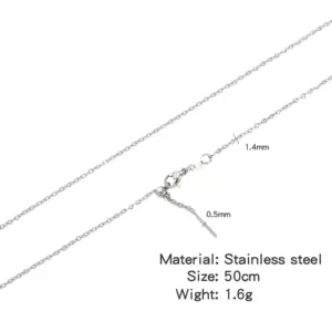 [Stainless Steel] Universal O-shaped Chain - Steel Color / 50CM (vacuum Plating)
