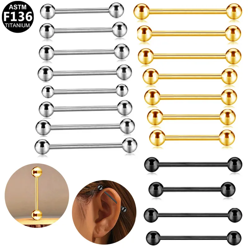 Wholesale 1 Piece Ear Cartilage Rings & Studs Simple Style Classic Style Geometric Pure Titanium Titanium Alloy Plating