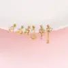oly-60abe5292b7a9ae467df3eacbc8a6d03 Wholesale 1 Piece 316L Stainless Steel Copper Zircon Ear Cartilage Rings & Studs Heart Shape Bow Knot Waterproof Non Tarnish Surgical Steel