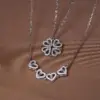 Titanium Steel Simple Style Inlay Heart Shape Zircon Pendant Necklace