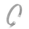 Wholesale Retro Solid Color Stainless Steel Bangle 1 Piece