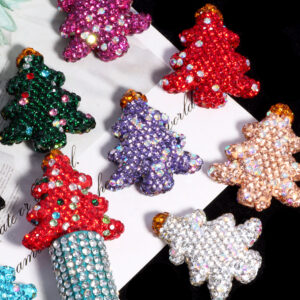 Wholesale Christmas Tree Colored Straight Hole DIY Beading