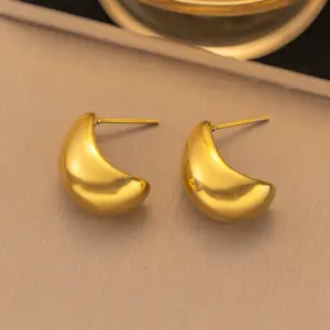 【G341】Water Drop Earrings / Gold