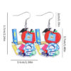 oly-60af5215c4d1cd845c9e8f35b6007697 Wholesale Cross-border New School Season Pencil Apple Rainbow Love Ruler Pendant Earrings Acrylic Back-to-school Season Earrings