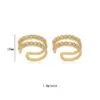 Wholesale 1 Pair Ig Style Shiny Solid Color Plating Inlay Copper Zircon 18k Gold Plated Ear Cuffs