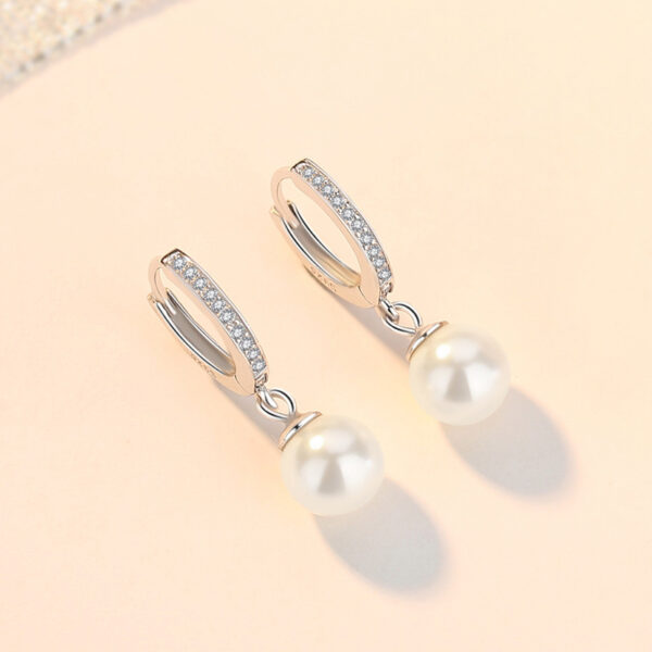 Wholesale Mother's Day Gift Beads Earrings Sterling Silver Temperament Rose Gold Internet Celebrity Earrings Japanese and Korean Ring Earrings Live Supply