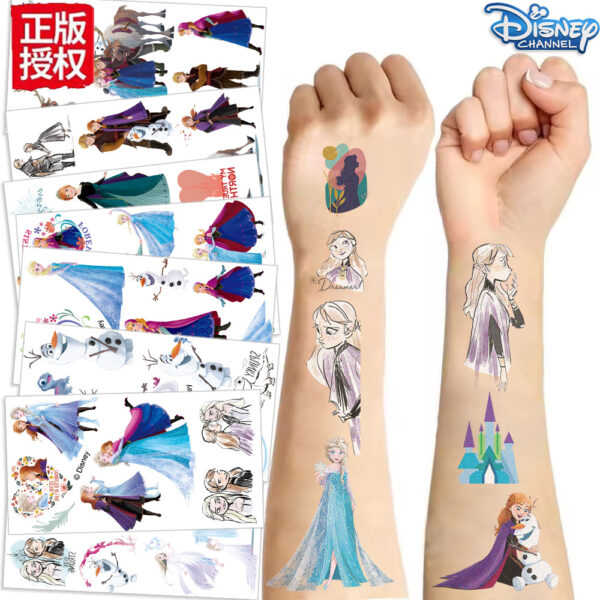 oly-60b4eafeef3bf33c8c373a564201394f Wholesale New Disney Genuine Licensed Frozen Tattoo Stickers Waterproof Party Party Gift Funny Fun Face Stickers