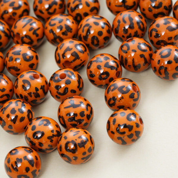 oly-60be04f0e46a9efd5ca33b0c05ef0548 Wholesale 10pcs Acrylic 16mm Printed Round Leopard Print Beads