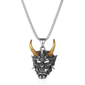 Golden Horn + Stainless Steel Chain