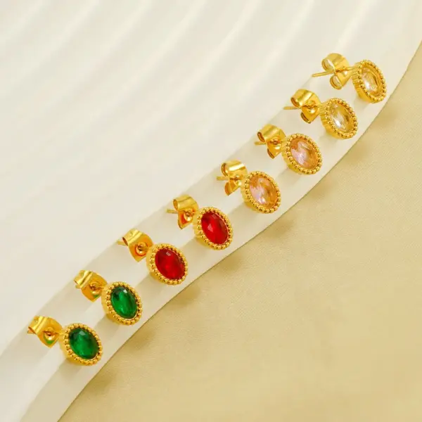 Wholesale PVD Coated 18K Gold Plated Heart Shape 304 Stainless Steel Glam Retro Waterproof Non Tarnish Drop Earrings