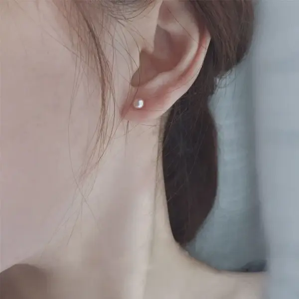 Wholesale 1 Pair Simple Style Geometric Stoving Varnish Copper Ear Studs