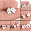 PVD Coated Real Gold Plated Ft Stainless Steel Retro Waterproof Non Tarnish Ear Studs