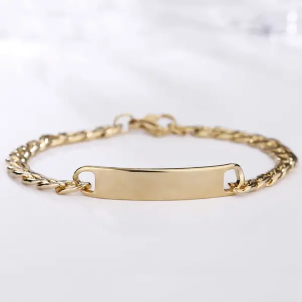 Wholesale Vacuum Plating Real Gold Plated Geometric 304 Stainless Steel Fashion Waterproof Non Tarnish Bracelets