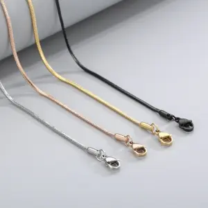 PVD Coated 18K Gold Plated Titanium Steel Fashion Waterproof Non Tarnish Titanium Steel Necklace