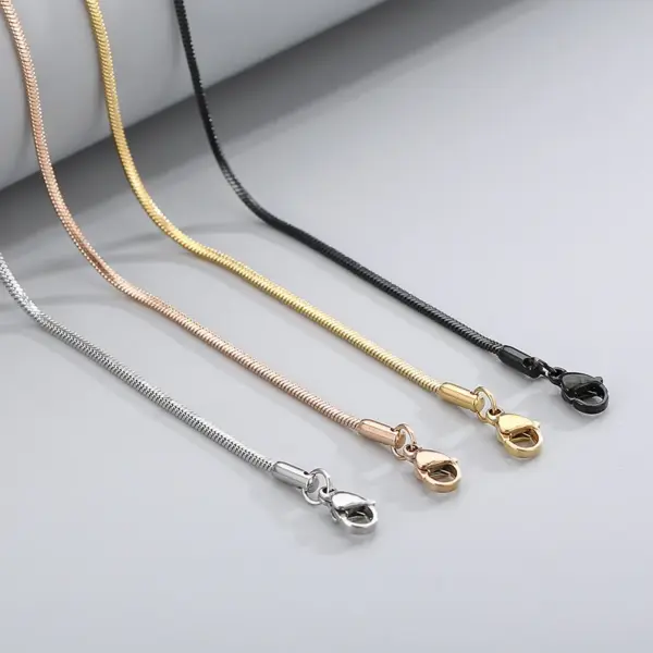PVD Coated 18K Gold Plated Titanium Steel Fashion Waterproof Non Tarnish Titanium Steel Necklace