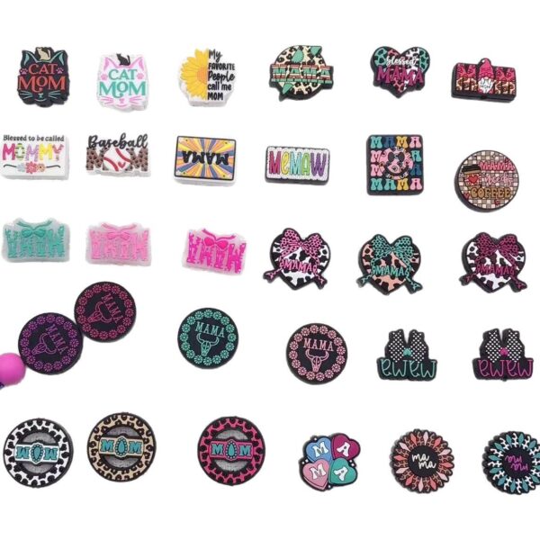 Wholesale Cross-border hot selling creative silicone beads mother series new silicone beads loose beads source factory