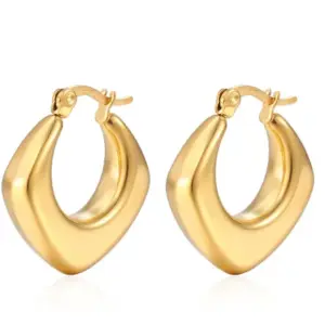 E37-Square Hollow Gold