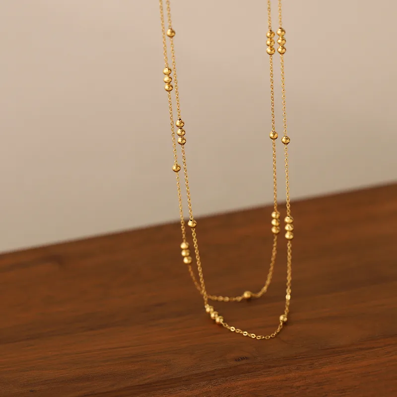 Wholesale 201 Stainless Steel Gold Plated Casual Simple Style Plating Round Pendant Necklace