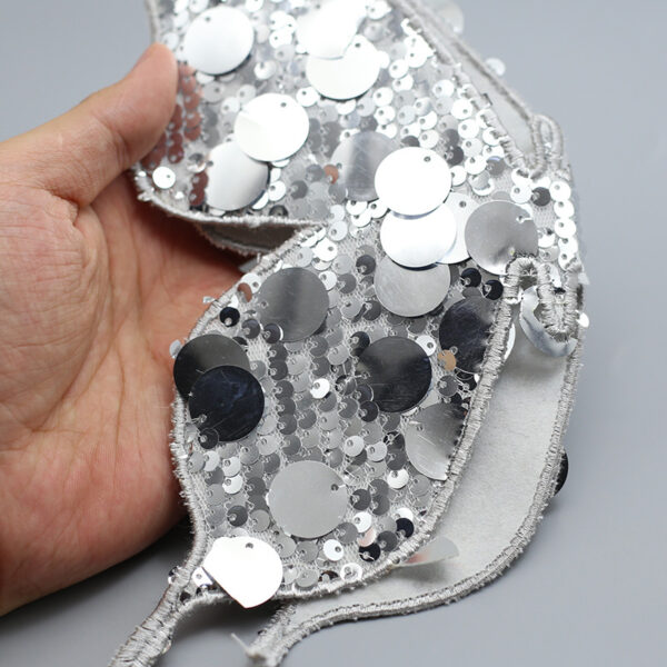 Wholesale Sequin Embroidery Butterfly Sewing Patch Fabric Applique Clothing Wedding Dress Decoration Bag Accessories Material Embroidery 20cm