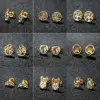Wholesale PVD Coated 18K Gold Real Gold Plated Animal Notes 304 Stainless Steel Cute Simple Style Waterproof Non Tarnish Ear Studs