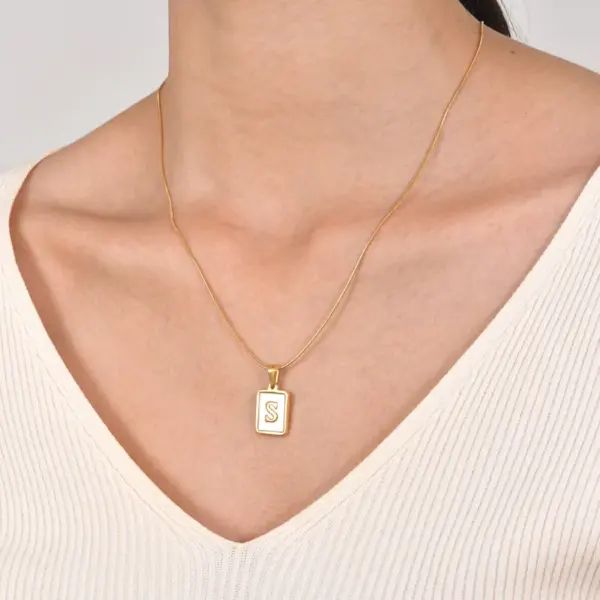 Wholesale Jewelry Elegant Simple Style Letter 304 Stainless Steel Shell Gold Plated Plating Inlay