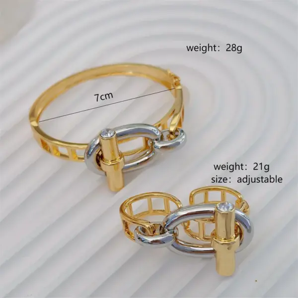 Wholesale Copper Geometric Rings Bracelets
