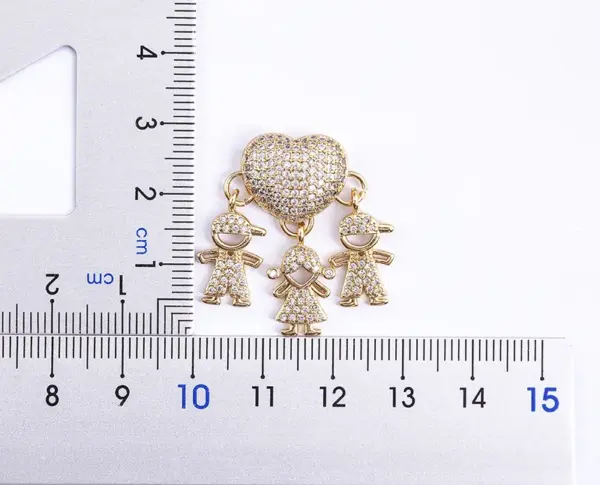 Wholesale Exaggerated Novelty Modern Style Human Copper Plating Inlay 18K Gold Plated Zircon Pendant Necklace