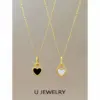 Wholesale PVD Coated Real Gold Plated Heart Shape Stainless Steel Elegant Waterproof Non Tarnish Pendant Necklace