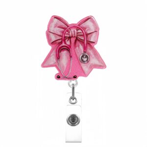 Pink stethoscope bow