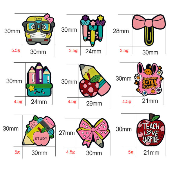 Wholesale Silicone Luminous Learning Series Cartoon Beads DIY Bead