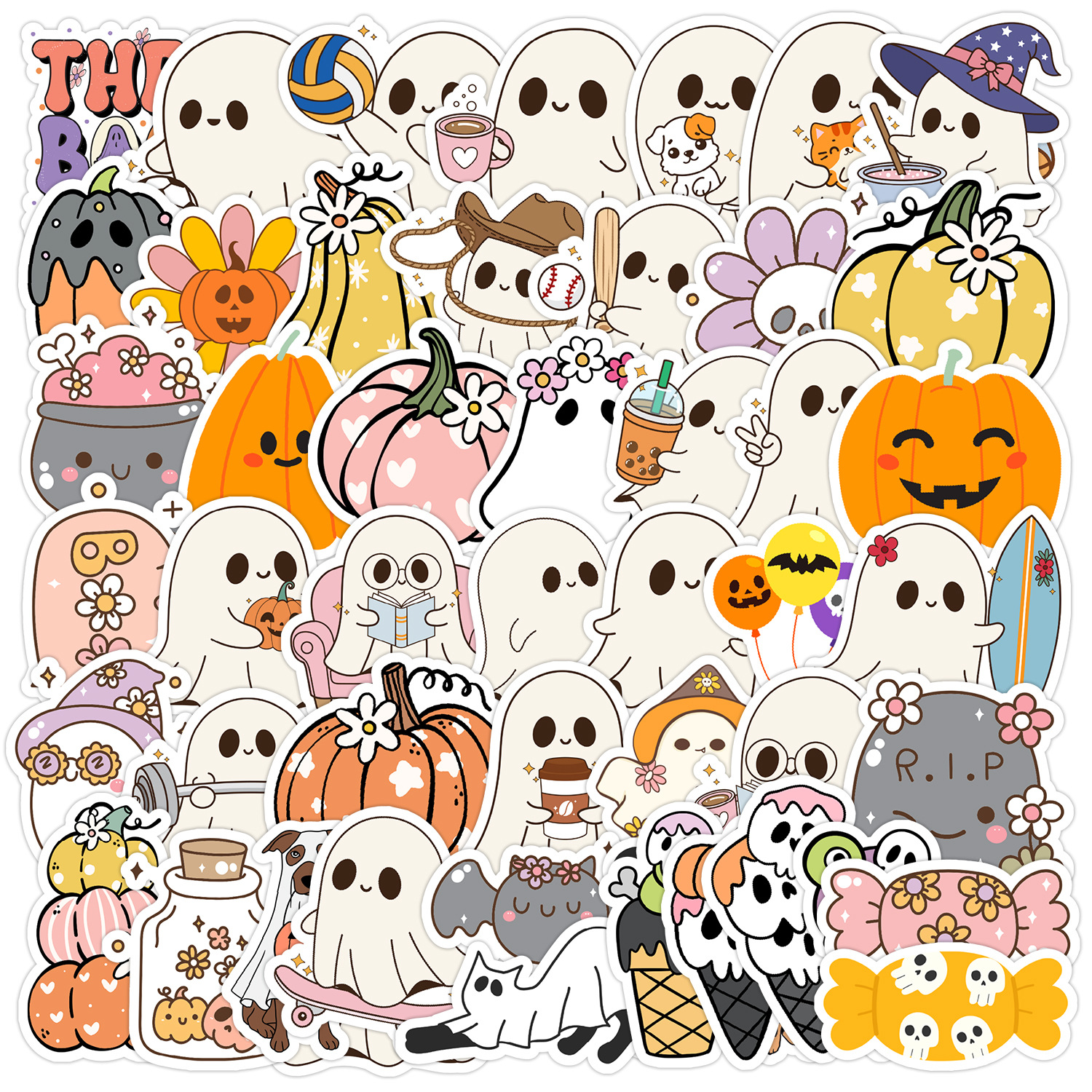 Wholesale Ghost Graiti Stickers Mobile Phone Water C Waterproof Decorative Stickers Cartoon Stickers