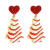 Wholesale Colorful Christmas Tree Earrings