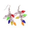 Wholesale Christmas colorful light bulb earrings