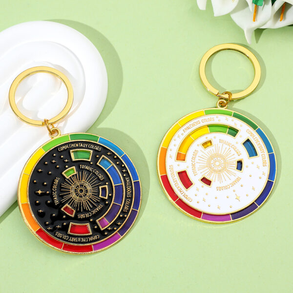 Wholesale Aliexpress Hot Sale Save Your Color Difficult Turntable Keychain Creative Color Car Keychain