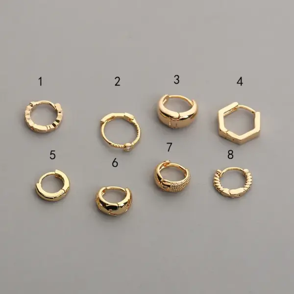 Fashion Round Copper Hoop Earrings Copper Earrings 1 Piece