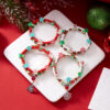 Wholesale Christmas cross-border European and American jewelry fashion Joker Christmas rice beads soft pottery Christmas tree snowflake bracelet in stock