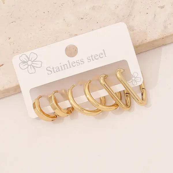 Wholesale PVD Coated 18K Gold Real Gold Plated Star Heart Shape 304 Stainless Steel Elegant Glam Waterproof Non Tarnish Earrings