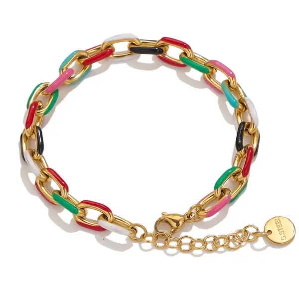 Wholesale Classic Style Geometric 304 Stainless Steel Cuban Link Chain Curb Chain Paperclip Chain Chain Bracelet In Bulk