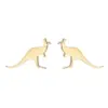 Wholesale PVD Coated 18K Gold Real Gold Plated Animal 304 Stainless Steel Simple Style Waterproof Non Tarnish Ear Studs