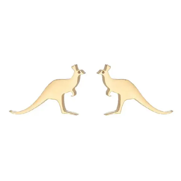 Wholesale PVD Coated 18K Gold Real Gold Plated Animal 304 Stainless Steel Simple Style Waterproof Non Tarnish Ear Studs