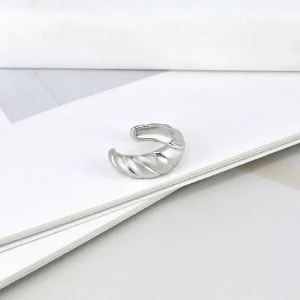 Fashion U Shape Plating Metal Artificial Gemstones Copper Earrings