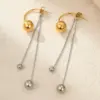 Wholesale PVD Coated Real Gold Plated Round 304 Stainless Steel Modern Style Simple Style Waterproof Non Tarnish Earrings