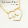 Wholesale 304 Stainless Steel Electrocardiogram Heart Shape Ion Plating (IP) 18K Real Gold Plated Elegant Waterproof Non Tarnish Cable Chain Gold Pendant Necklace