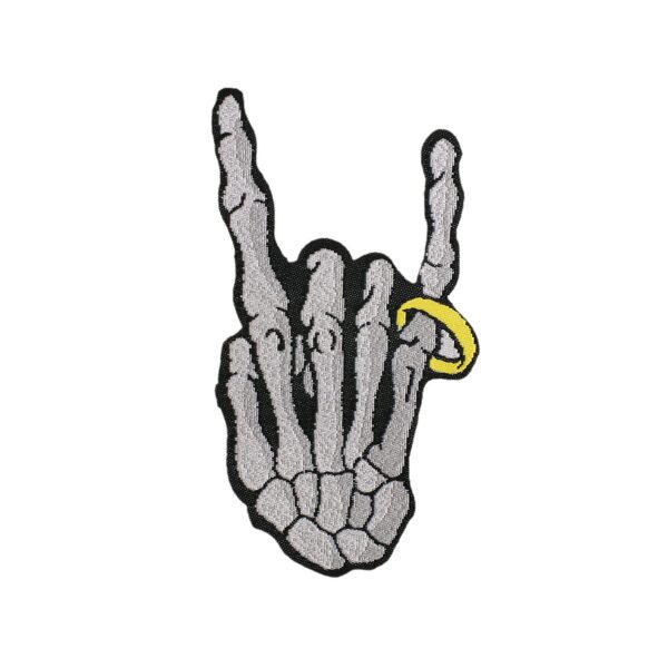 Wholesale Black Panther Woven Label Cloth Patch for Clothing Decoration Cherry Woven Label Ironing Skull Patch Patch Bag Ghost Hand Collar Label